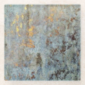 Glazen onderzetters - Moderne textuur kunst goud (Voorkant)