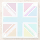 Glazen Onderzetters - Vlag met meerkleurige Uniefa (Achterkant)