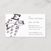 Glazen Optometrist visitekaartje (Achterkant)