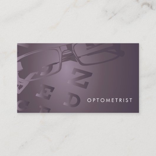 Glazen Optometrist visitekaartje (Voorkant)