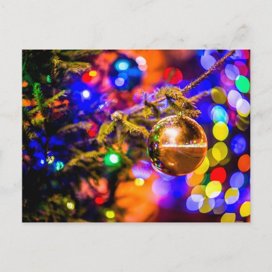 Glazen Ornament Ball, Cheerful Lights Briefkaart (Voorkant)