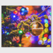 Glazen Ornament Ball, Cheerful Lights Cadeaupapier (Vlak)