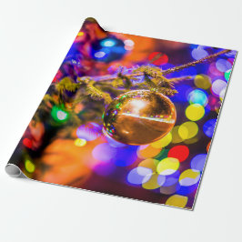 Glazen Ornament Ball, Cheerful Lights Cadeaupapier