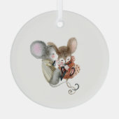 Glazen Ornament - Kerst Muizen (Achterkant)