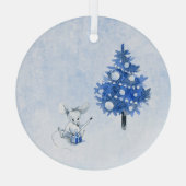 Glazen Ornament - Kerstmuis (Achterkant)