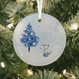 Glazen Ornament - Kerstmuis