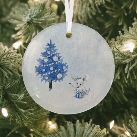 Glazen Ornament - Kerstmuis (Insitu)