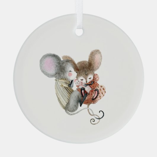 Glazen Ornament - kerstmuizen (Achterkant)