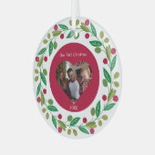 Glazen Ornament - Onze Eerste Kerstmis - Foto/Datu (Voorkant links)