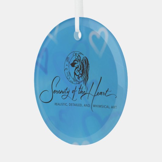 Glazen Ornament - Sereniteit van het hart (Voorkant links)