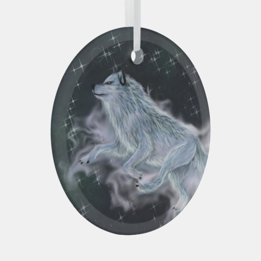 Glazen Ornament - Spirit Wolf (Voorkant Rechts)