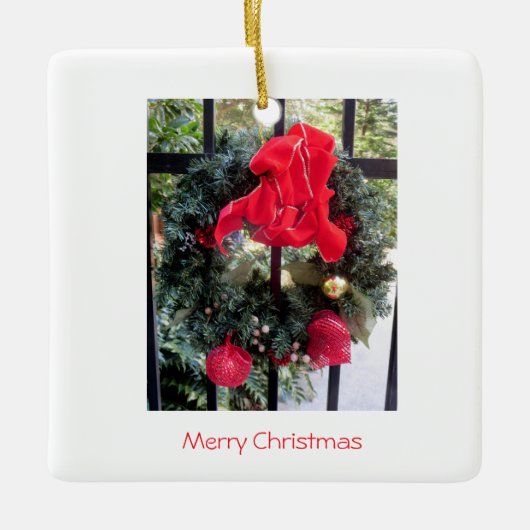 Glazen Ornamenten krans- (Voorkant)