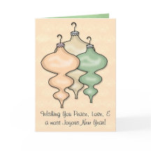 Glazen Ornamenten op perzik Damask (gepersonalisee