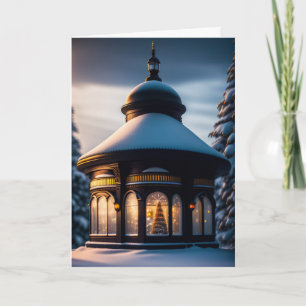 Glazen Overdekte Wintertuin Tuinpaviljoen Feestdagen Kaart