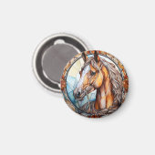 glazen paard magneet (Voorkant / Achterkant)