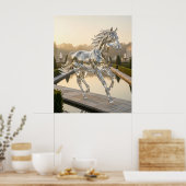 Glazen Paard Tuin Dageraad Poster (Keuken)