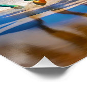 Glazen paarden galopperen op een strand Poster | l (Hoek)