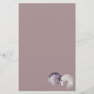 "Glazen paarden" ~ Lavender Stationery Briefpapier