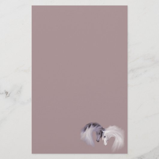 "Glazen paarden" ~ Lavender Stationery Briefpapier (Voorkant)