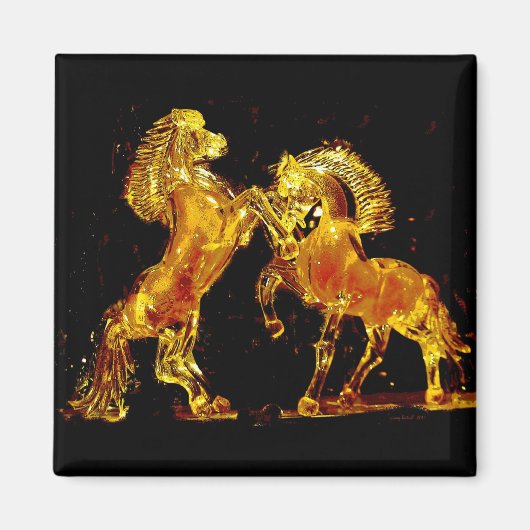 Glazen Paarden van Murano Italië Magneet (Voorkant)