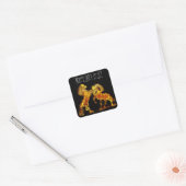 Glazen Paarden van Murano Italië Vierkante Sticker (Envelop)