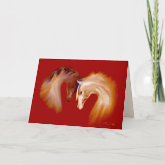 "Glazen Paarden" ~ Wenskaart (leeg) Kaart