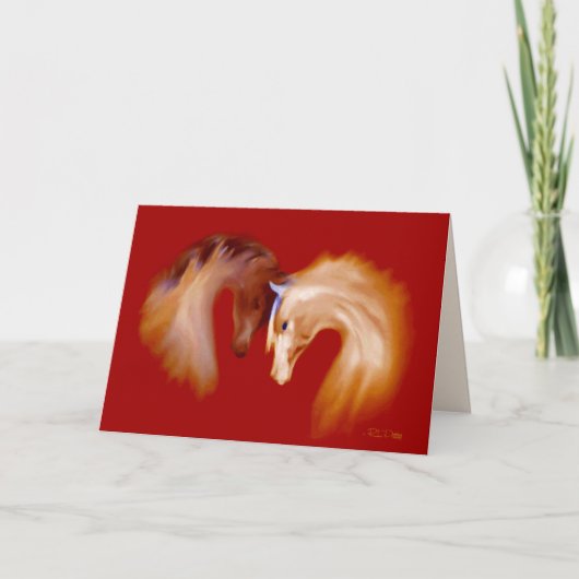 "Glazen Paarden" ~ Wenskaart (leeg) Kaart (Voorkant)