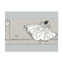 Glazen pantoffel  Assepoester Briefkaart