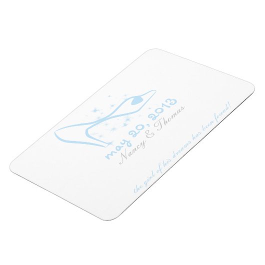 Glazen pantoffel Sla de datum op Magneet (Linkerzijde)