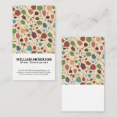 Glazen patroon met gekleurde wijn visitekaartje (Voorkant / Achterkant)