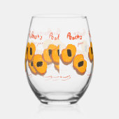 Glazen perzik paar -gedrukt glas (Rechts)