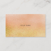 Glazen perzik pastel roze goud VIP ombre glitter1 Visitekaartje (Voorkant)
