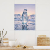 Glazen Pinguïn Ijs Horizon Poster (Keuken)