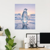 Glazen Pinguïn Ijs Horizon Poster (Thuiskantoor)
