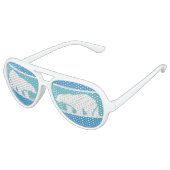 Glazen Polar Beer Zwemmen Aviator Zonnebril (Gekanteld)