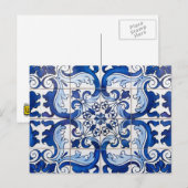 Glazen Portugese Azulejo Tegels Briefkaart (Voorkant / Achterkant)