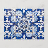 Glazen Portugese Azulejo Tegels Briefkaart (Voorkant)