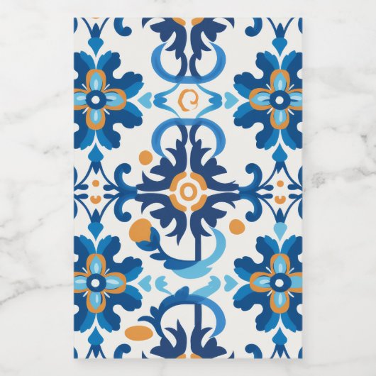 Glazen pot met blauw en bruin deksel voedselcontainer etiket (Enkel label)