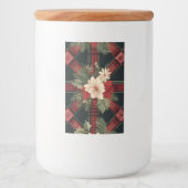  glazen pot met feestelijk geplakt deksel voedselcontainer etiket (Voorkant)