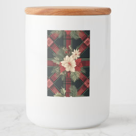 glazen pot met feestelijk geplakt deksel voedselcontainer etiket