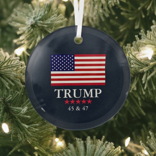 GLAZEN PRESIDENT DONALD TRUMP KERSTVERSIERING GLAS ORNAMENT (Insitu)