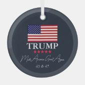 GLAZEN PRESIDENT DONALD TRUMP KERSTVERSIERING GLAS ORNAMENT (Voorkant)