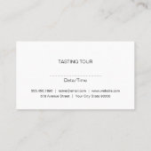 Glazen Proost | Wijnmakerij Visitekaartje (Achterkant)