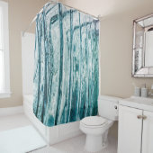 Glazen raam-ijskristalvorst douchegordijn (In situ)