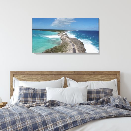 Glazen raambrug in Eleuthera Canvas Afdruk (Insitu (Slaapkamer))