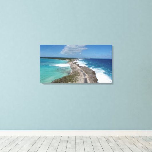 Glazen raambrug in Eleuthera Canvas Afdruk (Insitu (Houten vloer))