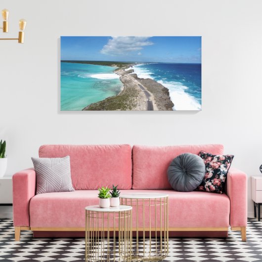 Glazen raambrug in Eleuthera Canvas Afdruk (Insitu (Woonkamer))
