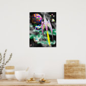 Glazen Raket Poster (Keuken)