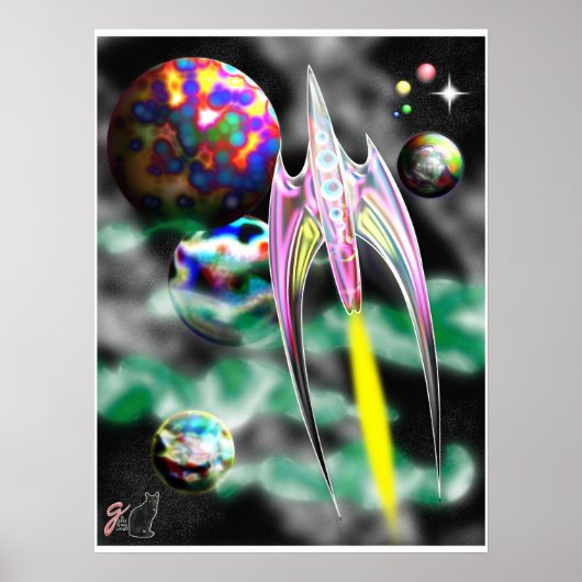 Glazen Raket Poster (Voorkant)