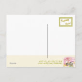 Glazen Roos Elegant Happy Birthday Briefkaart (Achterkant)